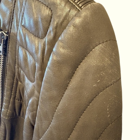 Closed Oakes Genuine 100% Lambskin Leather Moto Biker Jacket, Womens size Small - Picture 11 of 15